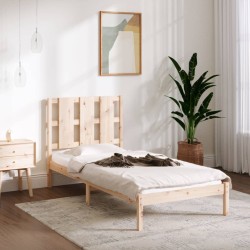 Cadre de lit sans matelas 75x190 cm bois massif 