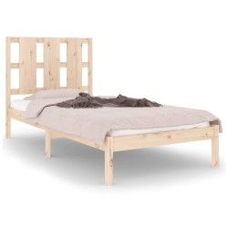 Cadre de lit sans matelas 75x190 cm bois massif 