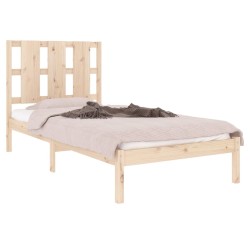 Cadre de lit sans matelas 75x190 cm bois massif 