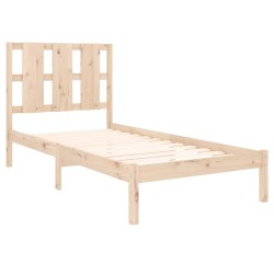Cadre de lit sans matelas 75x190 cm bois massif 