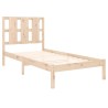 Cadre de lit sans matelas 75x190 cm bois massif 