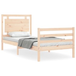 Cadre de lit sans matelas bois massif 