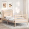 Cadre de lit sans matelas bois massif 