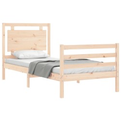 Cadre de lit sans matelas bois massif 
