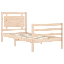 Cadre de lit sans matelas bois massif 