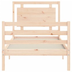 Cadre de lit sans matelas bois massif 