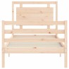 Cadre de lit sans matelas bois massif 