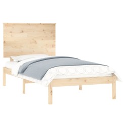 Cadre de lit sans matelas 90x200 cm bois de pin massif 