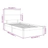 Cadre de lit sans matelas 90x200 cm bois de pin massif 