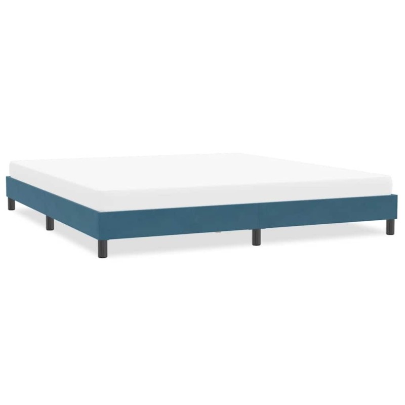 Cadre de lit sans matelas bleu foncé 200x210 cm velours Cadre de lit sans matelas bleu foncé 200x210 cm velours