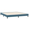 Cadre de lit sans matelas bleu foncé 200x210 cm velours 