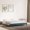 Cadre de lit sans matelas bleu foncé 200x210 cm velours 