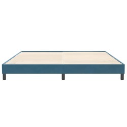 Cadre de lit sans matelas bleu foncé 200x210 cm velours 