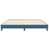 Cadre de lit sans matelas bleu foncé 200x210 cm velours 
