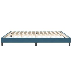 Cadre de lit sans matelas bleu foncé 200x210 cm velours 