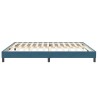 Cadre de lit sans matelas bleu foncé 200x210 cm velours 