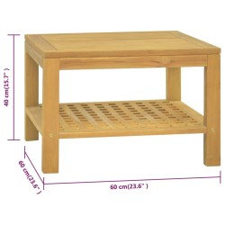 Table basse 60x60x40 cm Bois massif de teck 
