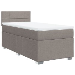 Sommier à lattes de lit avec matelas Taupe 90x190 cm Tissu 