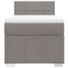 Sommier à lattes de lit avec matelas Taupe 90x190 cm Tissu 