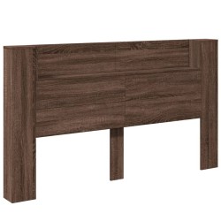 Armoire tête de lit avec LED chêne marron 180x16,5x103,5 cm 