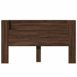 Armoire tête de lit avec LED chêne marron 180x16,5x103,5 cm 