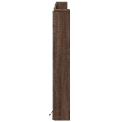 Armoire tête de lit avec LED chêne marron 180x16,5x103,5 cm 