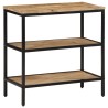 Table console 70x35x70 cm bois de manguier massif brut 