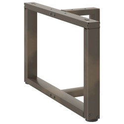 Pieds de table basse en T, 2 pièces, noir, 70 x 25 x (42-43) cm, acier 