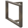 Pieds de table basse en T, 2 pièces, noir, 70 x 25 x (42-43) cm, acier 