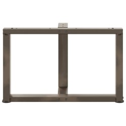 Pieds de table basse en T, 2 pièces, noir, 70 x 25 x (42-43) cm, acier 