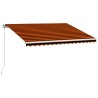 Auvent manuel rétractable 450x300 cm Orange et marron 