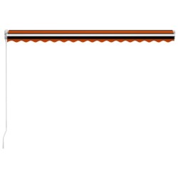 Auvent manuel rétractable 450x300 cm Orange et marron 