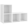 Meubles TV 2 pcs Blanc 72x35x36,5 cm Bois d'ingénierie 