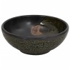 Vasque à poser noir rond Φ41x14 cm céramique 