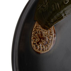 Vasque à poser noir rond Φ41x14 cm céramique 