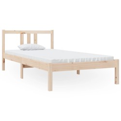 Cadre de lit sans matelas bois massif 90x190 cm 