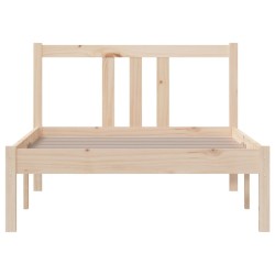 Cadre de lit sans matelas bois massif 90x190 cm 
