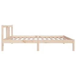 Cadre de lit sans matelas bois massif 90x190 cm 