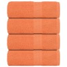 Serviettes d'invité 4 pcs orange 30x50 cm 360 g/m² 100% coton 
