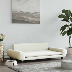 Lit pour chien crème 100x54x33 cm velours 