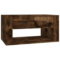 Table basse Chêne fumé 80x50x40 cm Bois d'ingénierie 