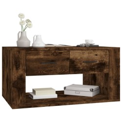 Table basse Chêne fumé 80x50x40 cm Bois d'ingénierie 