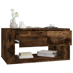 Table basse Chêne fumé 80x50x40 cm Bois d'ingénierie 