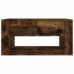 Table basse Chêne fumé 80x50x40 cm Bois d'ingénierie 