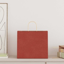 Sacs en papier 250 pcs avec poignées rouge 32x22x28 cm 