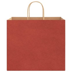 Sacs en papier 250 pcs avec poignées rouge 32x22x28 cm 