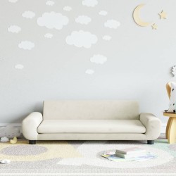 Canapé pour enfants crème 100x54x33 cm velours 