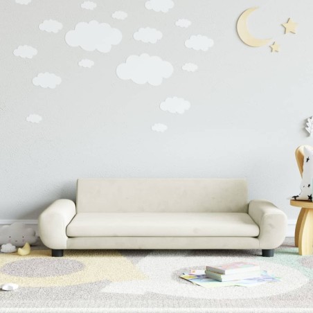 Canapé pour enfants crème 100x54x33 cm velours 