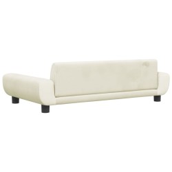 Canapé pour enfants crème 100x54x33 cm velours 