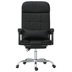 Fauteuil de massage inclinable de bureau Noir Similicuir 